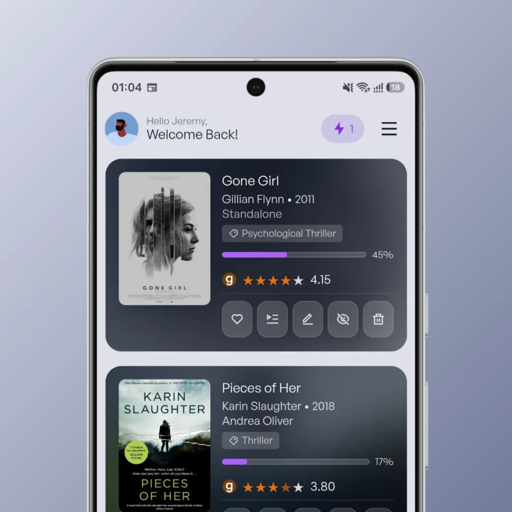 Progress tracking feature
